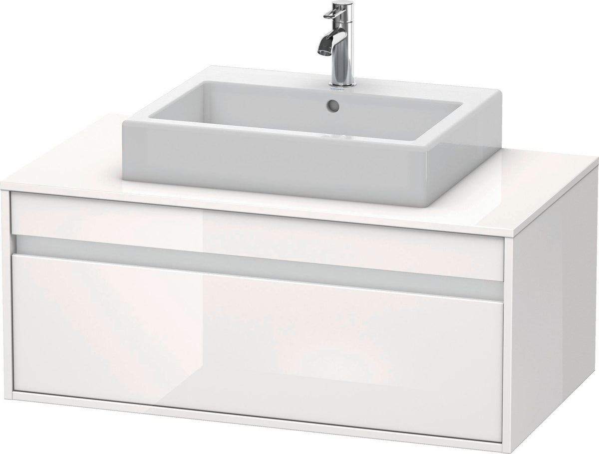 Duravit Ketho Waschtischunterbau wandhängend 1000 mm weiß matt 1 Auszug für Aufsatzwaschtisch