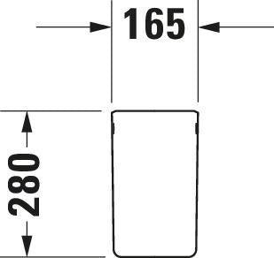 DURAVIT Halbsäule ME by Starck aus Sanitärkeramik, weiß, 280x165x280 mm, für 071945