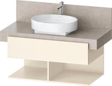 DURAVIT Balcoon Konsolenwaschtischunterbau 1000 mm mit 2 offenen Fächern und Push-Open