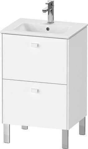Duravit Waschtischunterbau Brioso Compact 683 mm weiß matt mit chrom Griff