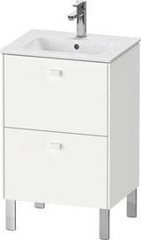 Duravit Waschtischunterbau Brioso Compact 683 mm weiß matt mit chrom Griff