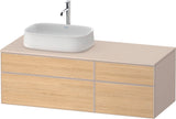 DURAVIT Zencha Konsolen-Waschtischunterbau 1300 mm Eiche Anthrazit mit 2 Auszügen