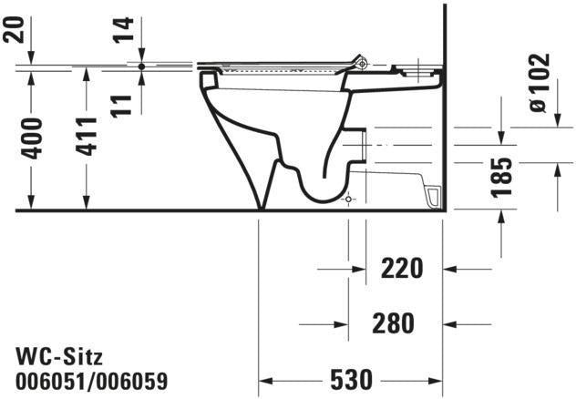 DURAVIT WC-Sitz DuraStyle Weiß mit Edelstahl-Scharnieren, Duroplast, abnehmbar