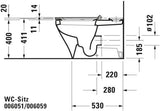 DURAVIT DuraStyle WC-Sitz mit SoftClose – Weiß, Edelstahl-Scharniere, Absenkautomatik, antibakteriell