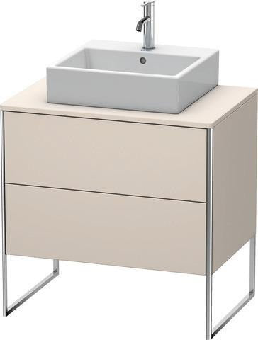 Duravit XSQUARE Waschtischunterbau 800 mm mit integriertem Fußgestell, s-matt ES Ahorn