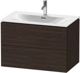 Duravit L-Cube Waschtischunterbau 820 mm weiß matt mit 2 Schubkästen und Tip-On-Technik