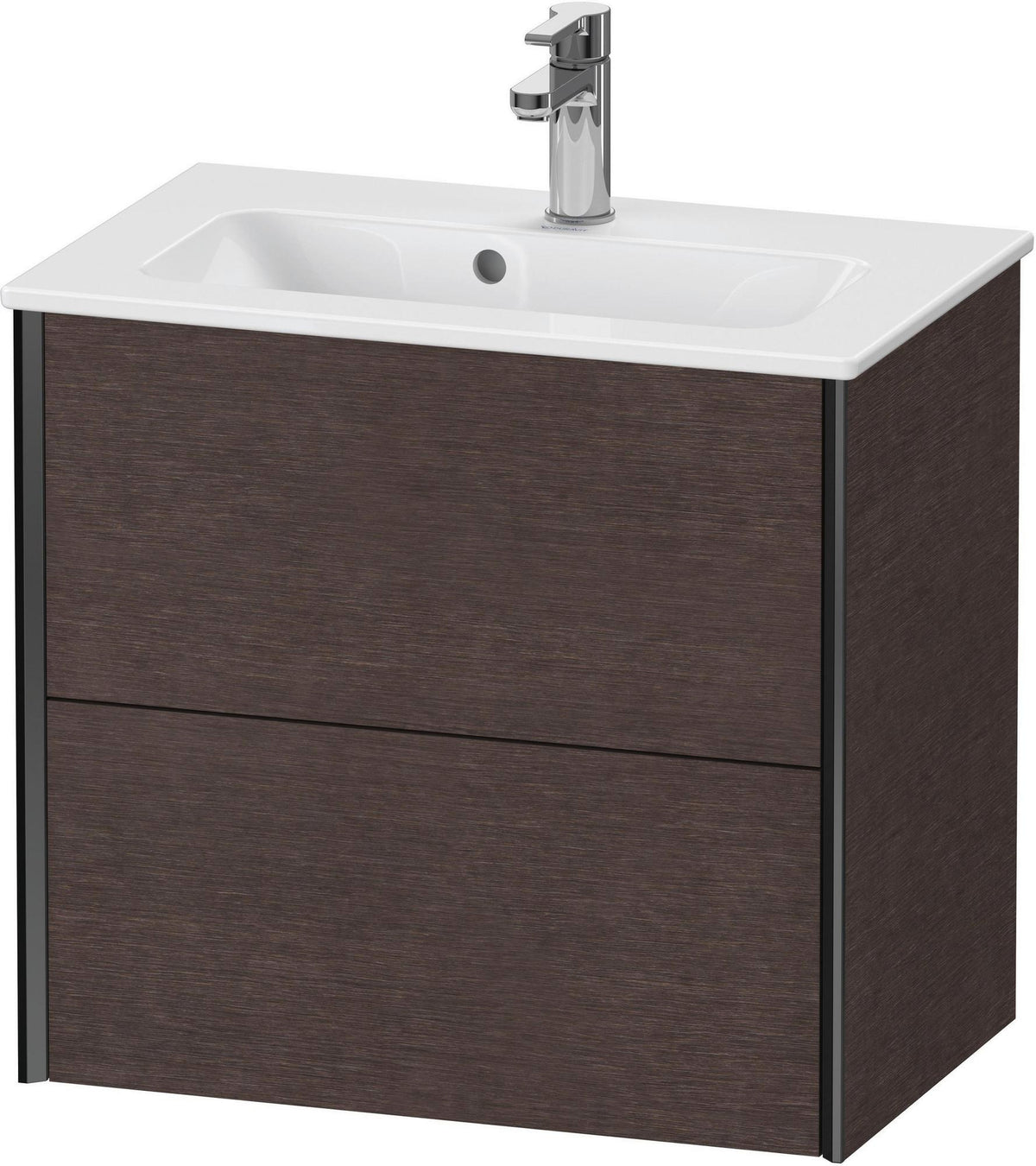 DURAVIT XViu Waschtischunterbau wandhängend 610 mm, 2 Schubladen, champagner matt/weiß matt