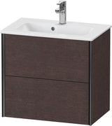 DURAVIT XViu Waschtischunterbau wandhängend 610 mm, 2 Schubladen, champagner matt/weiß matt