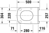 DURAVIT DuraStyle WC-Sitz aus Duroplast, weiß glänzend, mit Edelstahl-Scharnieren, ohne Absenkautomatik