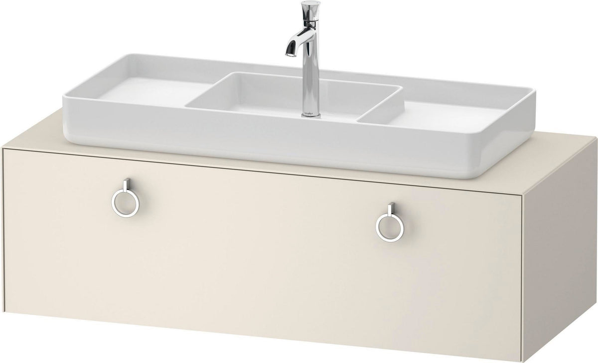 DURAVIT White Tulip Konsolen-Waschtischunterbau wandhängend 1300 mm Weiß Seidenmatt, 1 Auszug