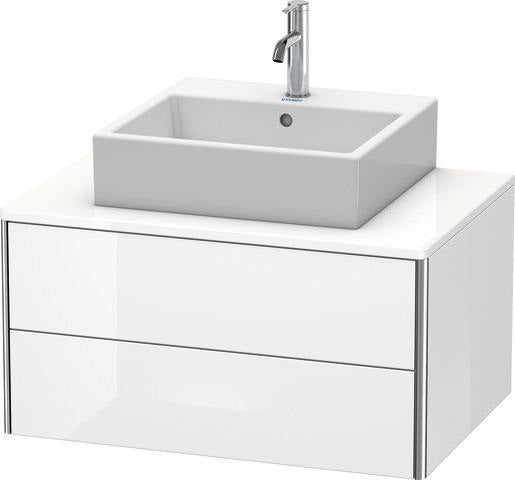 Duravit XSquare Waschtischunterbau 800 mm, 2 Schubkästen, s-matt, Eiche Ahorn