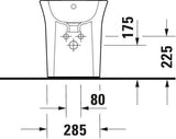 DURAVIT Standbidet White Tulip 580 mm von Philippe Starck – Weiß, mit Überlauf und WonderGliss