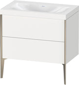 DURAVIT XViu c-bonded Waschtischset 800 mm bodenstehend mit 2 Auszügen und Tip-on Technik