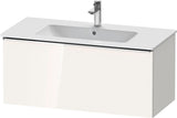 Duravit D-Neo Waschtischunterbau 1010 mm, 1 Auszug, Weiß Matt, Griff Bronze Gebürstet, Wandhängend