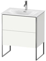 DURAVIT XSquare Waschtischunterbau 710 mm mit Auszug und Fußgestell – Weiß Matt
