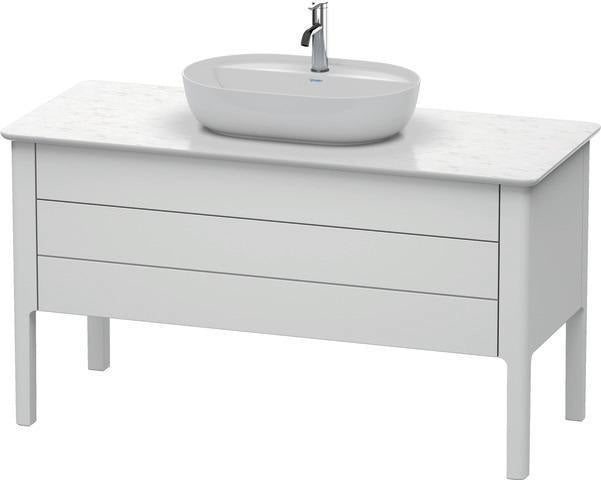 Duravit Luv Waschtischunterbau 1338 mm, weiß seidenmatt, bodenstehend, Tip-On