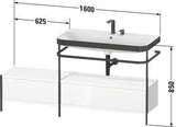 Duravit Waschtischunterbau Happy D.2 Plus 1600x490mm mit Metallkonsole und Handtuchhalter supermatt