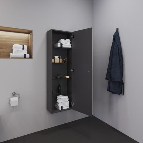 Duravit D-Neo Halbhochschrank 400 mm Eiche mit 1 Tür und Soft-Close