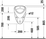DURAVIT Urinal Katja Universal – Zulauf oben, absaugend, ohne Deckel, weiß