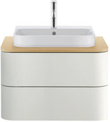 Duravit Konsole Happy D.2+ 650x480mm Weiß Hochglanz mit 1 Ausschnitt