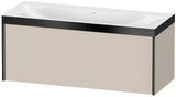 Duravit Möbelwaschtischset XVIU 1200x480mm Chaos-Marmor / Ta s-matt mit Unterbau und Auszug