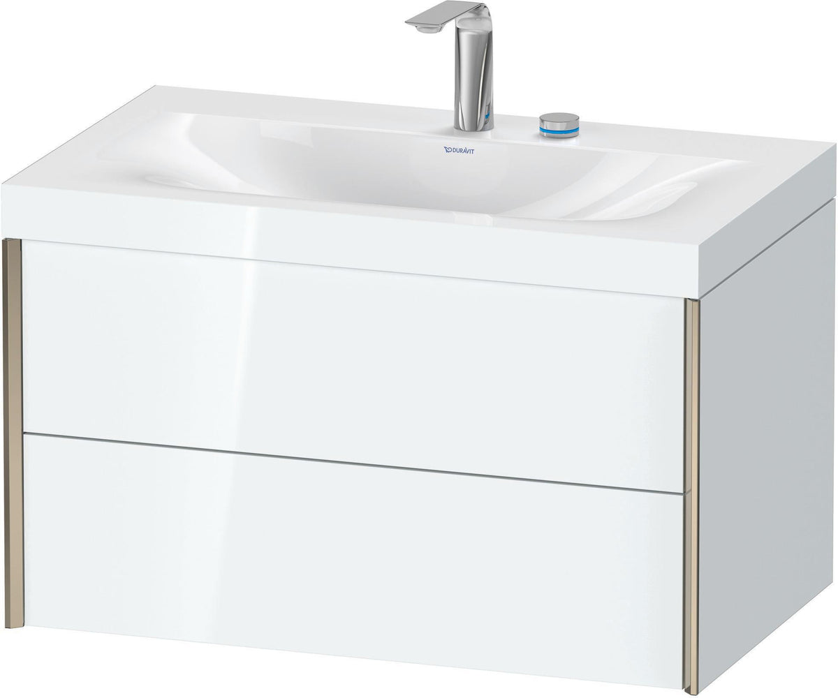 DURAVIT XViu c-bonded Waschtischset 800 mm wandhängend mit 2 Schubkästen und Tip-on-Technik