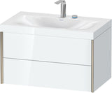DURAVIT XViu c-bonded Waschtischset 800 mm wandhängend mit 2 Schubkästen und Tip-on-Technik
