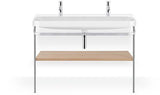 DURAVIT Happy D.2 c-shaped Waschtischset 1175 mm mit Metallkonsole und Hahnloch