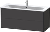 Duravit XViu Waschtischunterbau wandhängend 1210 mm, 2 Schubkästen, champagner matt/weiß matt