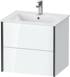 weiß hochglanz / Mitteldichte Faserplatte (MDF) / 2Schubk.,schwarz matt/weiß