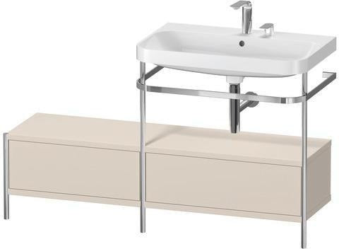 Duravit Happy D.2 Plus Waschtischunterbau 1400 mm mit Metallkonsole und Keramikwaschtisch