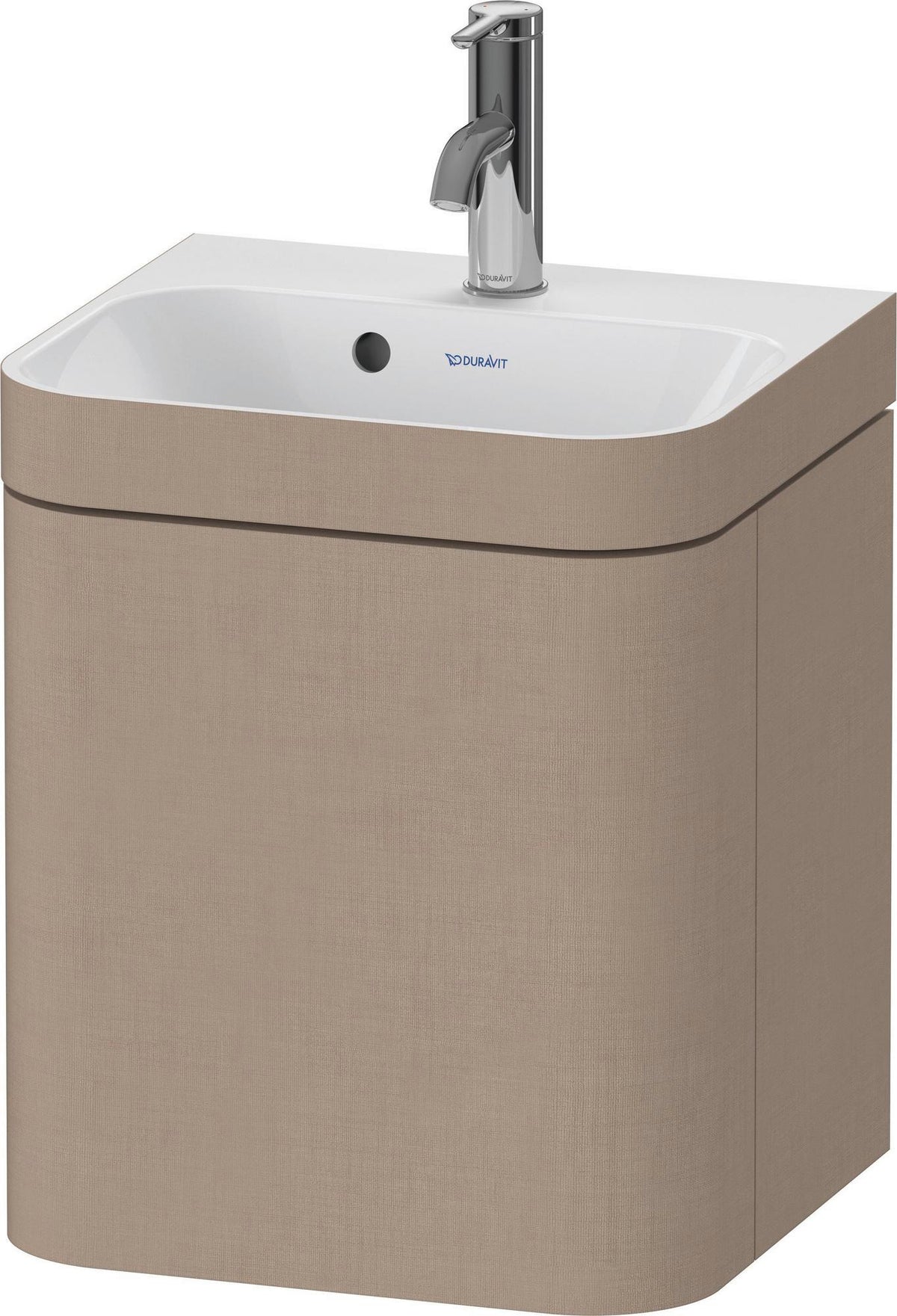 Duravit Happy D.2 c-bonded Waschtischset 400x360x480 mm mit MWT, 1 Tür rechts, Taupe
