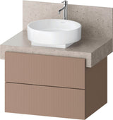 Duravit Balcoon Konsolenwaschtischunterbau 700 mm mit 2 Schubkästen in Sandbeige/Eiche-Elefenbein