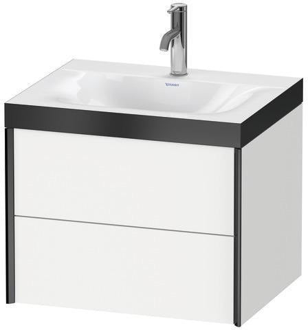 Duravit XVIU Möbelwaschtischset 600x480mm mit Viu Waschtisch und Nussbaum-Einrichtung