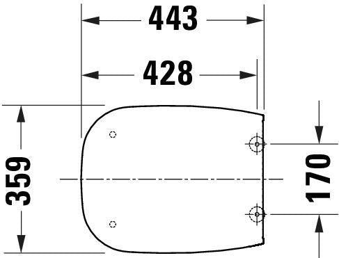 DURAVIT Univavo WC-Sitz eckig tief 443 mm weiß mit Absenkautomatik und Edelstahl-Scharnieren