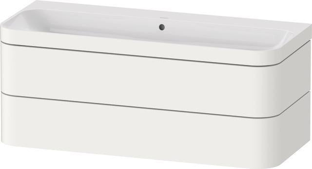 Duravit Waschtischset Happy D.2 Plus 2 Schubkästen 1175 mm eiche hell taupe supermatt