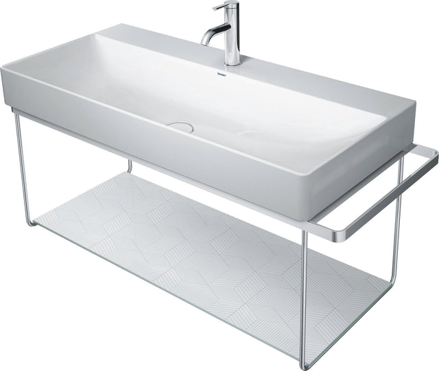 Duravit DuraSquare Metallkonsole mit Handtuchhalter links/rechts, Chrom, 1063 mm, für Waschtisch 235310