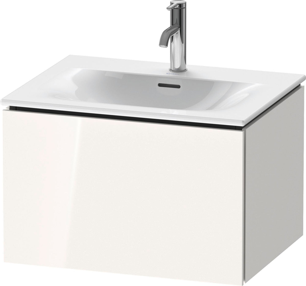 Duravit L-Cube Waschtischunterbau 620 mm weiß matt, 1 Auszug, wandhängend, Tip-On