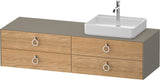 DURAVIT White Tulip Konsolenwaschtischunterbau 1600 mm mit 4 Schubkästen & LED-Innenbeleuchtung