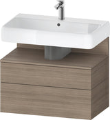 Duravit Qatego Waschtischunterbau 790 mm Weiß Hochglanz mit LED-Nischenbeleuchtung