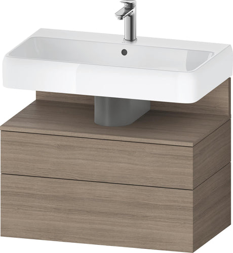 Duravit Qatego Waschtischunterbau 790 mm Weiß Hochglanz mit LED-Nischenbeleuchtung