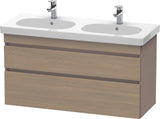 DURAVIT DuraStyle Waschtischunterbau 1150 mm Eiche Terra/Weiß Matt – 2 Schubladen, wandhängend