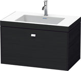 DURAVIT Brioso c-bonded Waschtischset 800 mm mit Unterschrank, 1 Auszug, betongrau matt