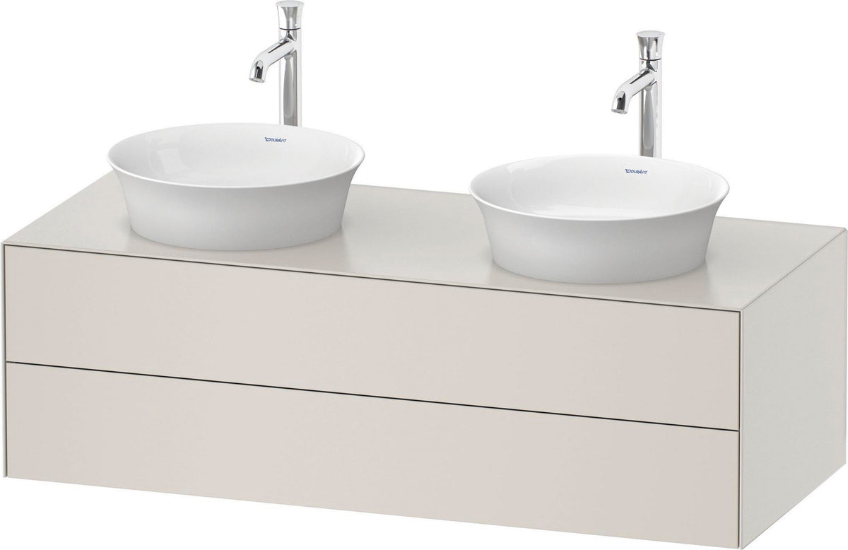 Duravit White Tulip Waschtischunterbau 1300 mm, 2 Schubkästen, graphit seidenmatt, wandhängend