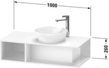 DURAVIT D-Neo Waschtischunterbau wandhängend 800 mm betongrau matt, Becken rechts, 1 offenes Fach