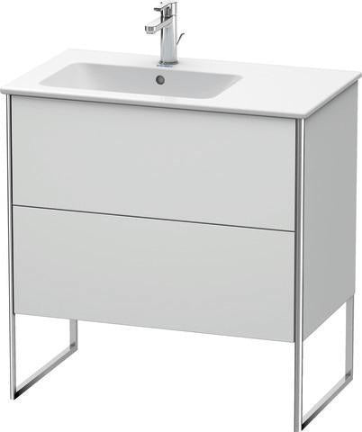 Duravit XSquare Waschtischunterbau 810x832x478mm mit 2 Auszügen, s-matt Eiche, integriertes Fußgestell