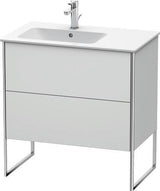Duravit XSquare Waschtischunterbau 810x832x478mm mit 2 Auszügen, s-matt Eiche, integriertes Fußgestell