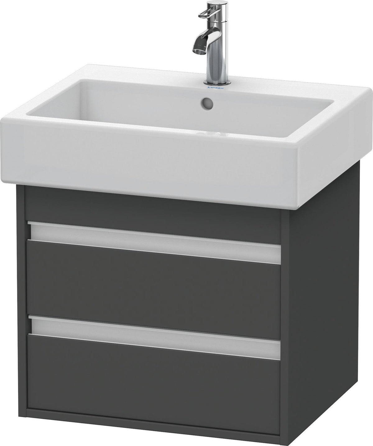 DURAVIT Ketho Waschtischunterbau wandhängend 550 mm, 2 Schubkästen, basalt matt
