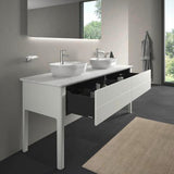 DURAVIT Luv Waschtischunterbau bodenstehend 1733 mm, 2 Auszüge, Weiß Seidenmatt, Tip-On