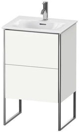 Duravit XSQUARE Waschtischunterbau 840 mm weiß matt – 2 Auszüge mit Tip-On-Technik